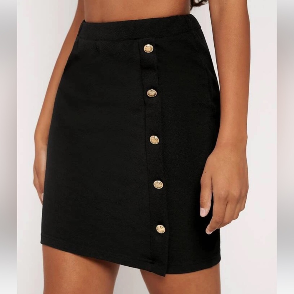 NWOT shein button front skirt
